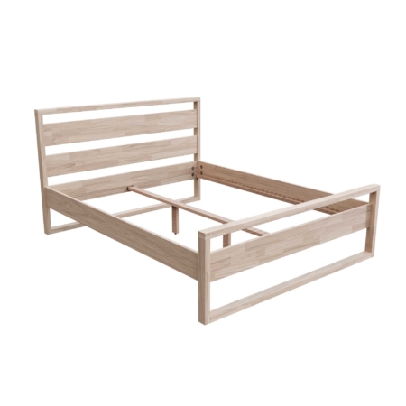 Natural wood bed frame Salerno 160x210 with reinforced support structure